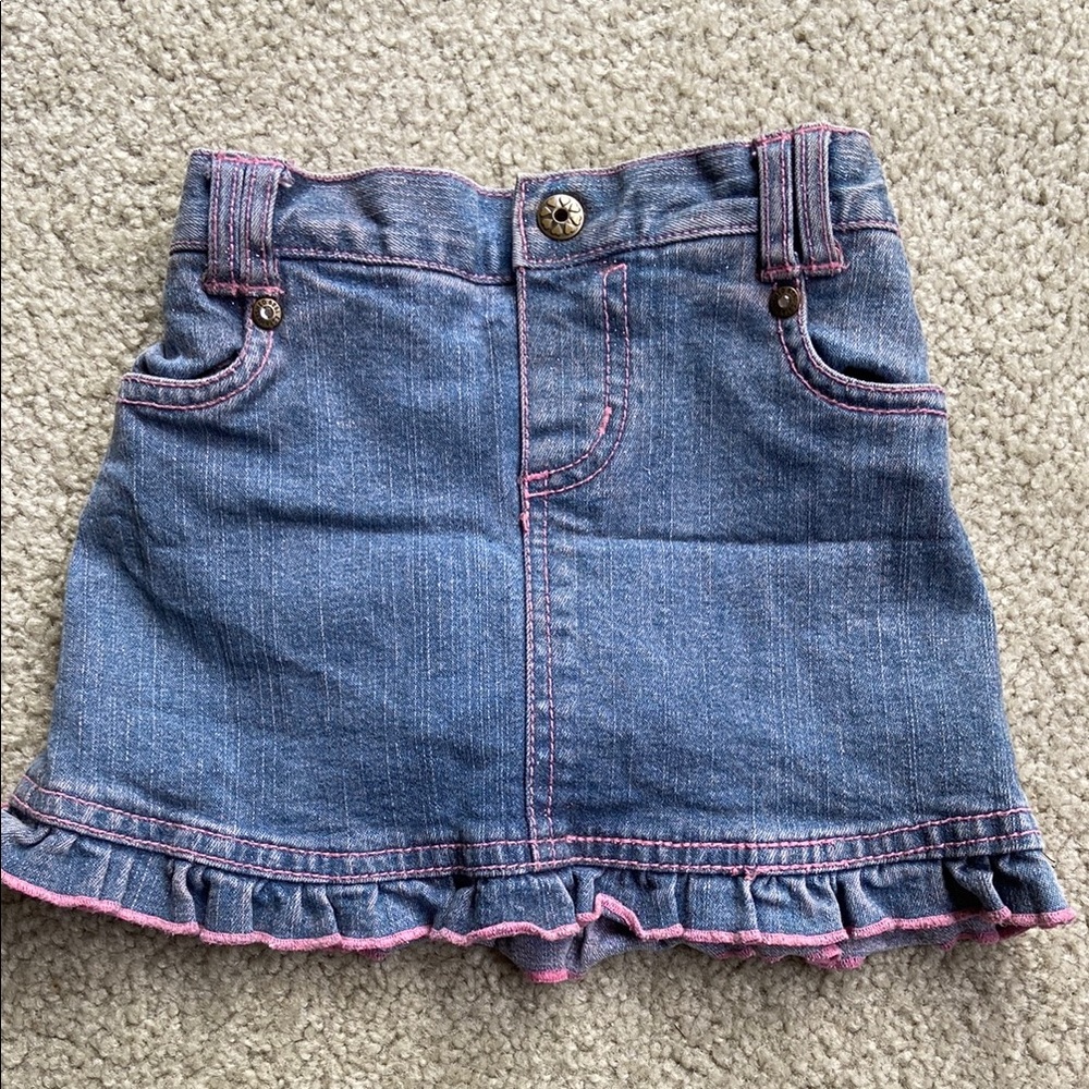 🪷The Children's Place Blue and Pink Ruffle Skirt 12 M